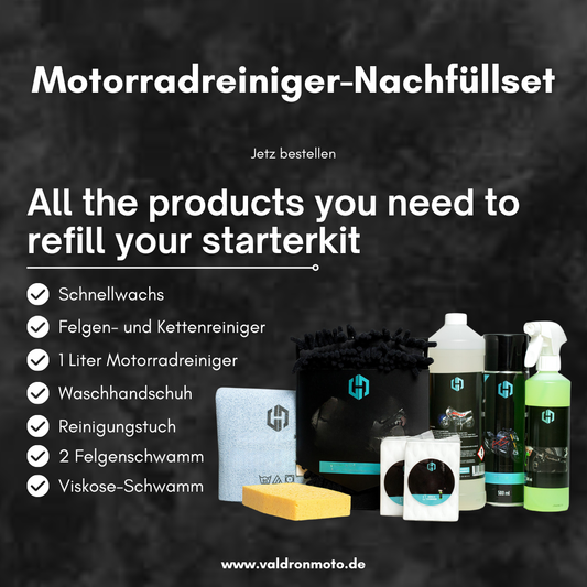 Motorradreiniger-Nachfüllset